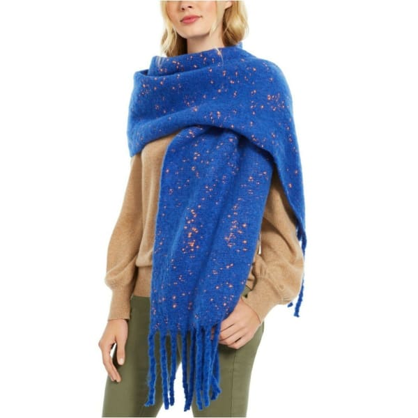 DKNY oversized blanket speckled women’s winter scarf - BLUE - Scarf