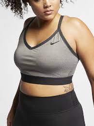 Women's Light-support Padded Sports Bra In Carbon Heather, anthracite Grey