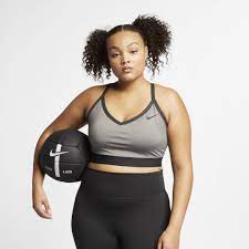 Women's Light-support Padded Sports Bra In Carbon Heather, anthracite Grey