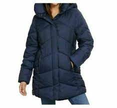 Madden NYC Women's Pillow Collar Puffer Coat Navy