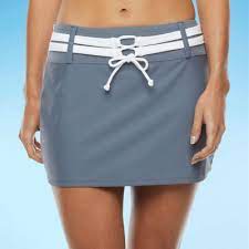Free Country ‏ Gray Swim Skirt
