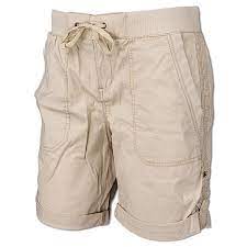 STITCH STAR Ladies Rib Waist Roll Up Short