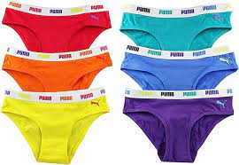 Puma Girls 6 Pack Cotton Stretch Bikini Panties