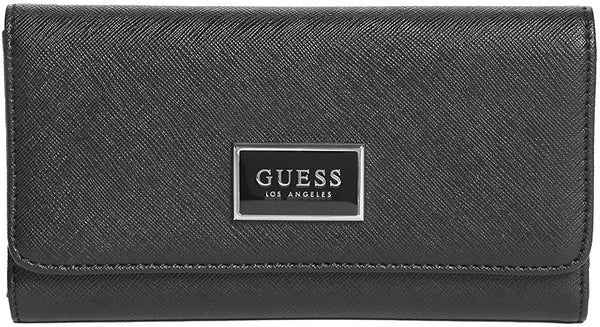 Guess Wallet Abree Logo Saffiano Slim Wallet