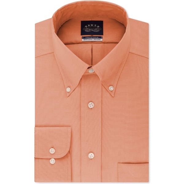 Eagle Men Regular Fit Non Iron stretch collar Dress Shirt burnt sienna - Men Dress Shirt