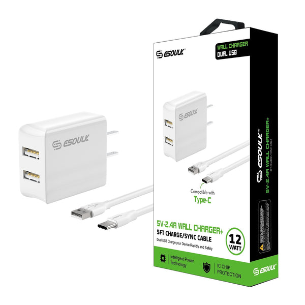 ESOULK-USB WALL CHARGER /MICRO USB CHARGER CABLE