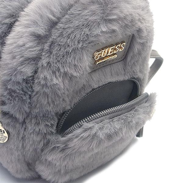 Guess Evan Fur Mini Crossbody Backpack for Women 21GF218 Convertible Crossbody Solid White Casual