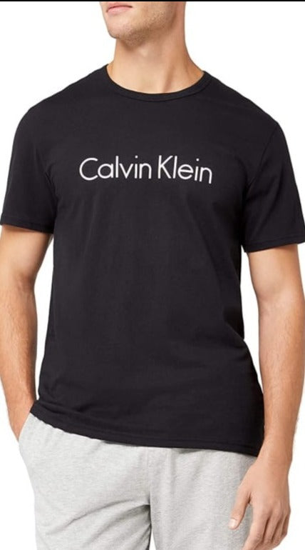 CALVIN KLEIN CARBON BLACK BRUSH LOGO T-SHIRT