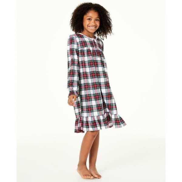 Family PJs Kids Girls Stewart Plaid Nightgown Pajama Holiday - Kids Sleepwear