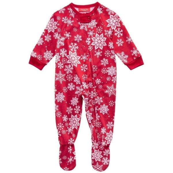 Family PJs Red Christmas Infant Footed Pajamas Loungewear - 12M - Kids Sleepwear
