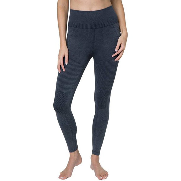 Tuff Athletics Women's Seamless High Waist Tight, Stone Washed Grey