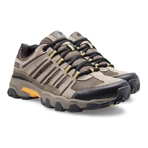 Fila Men’s Day hiker Trail Running Athletic Shoes Brown/Black/Gold - 12 - Men Shoes