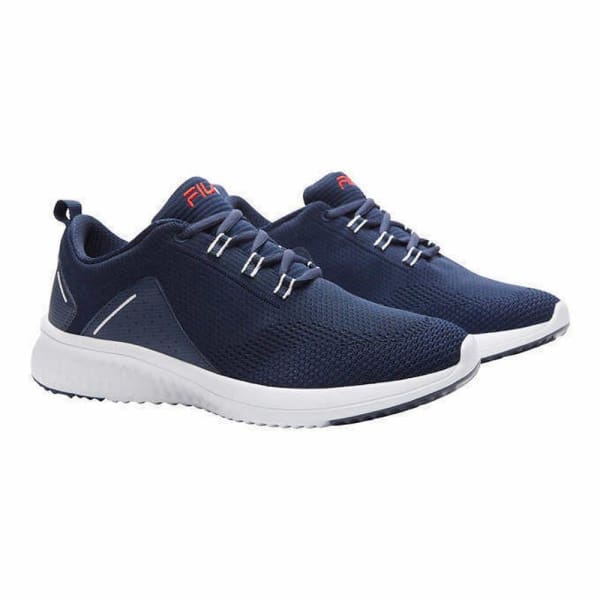 FILA Mens Verso Navy Blue Athletic Shoes Mesh Knit Walking Running - Men Shoes