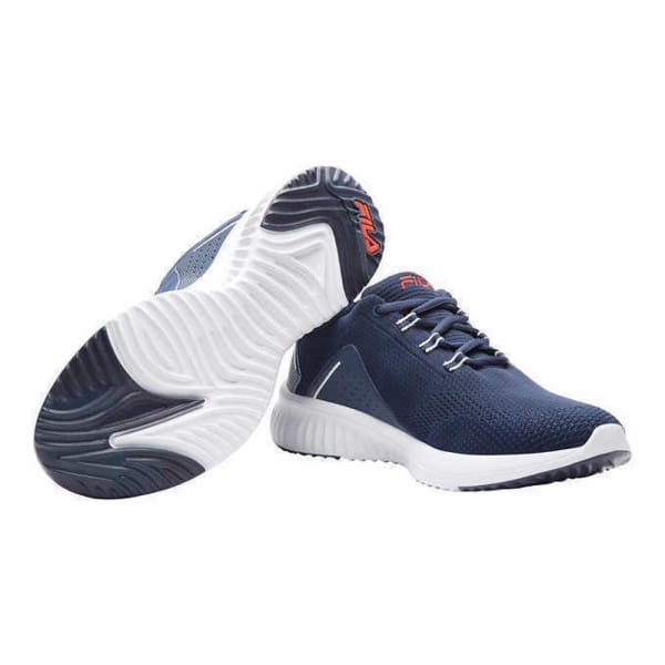 FILA Mens Verso Navy Blue Athletic Shoes Mesh Knit Walking Running - Men Shoes