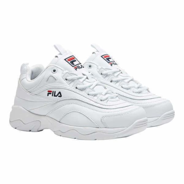 Fila Women’s Disarray White Leather Synthetic Sneakers Shoes - Woman Shoes