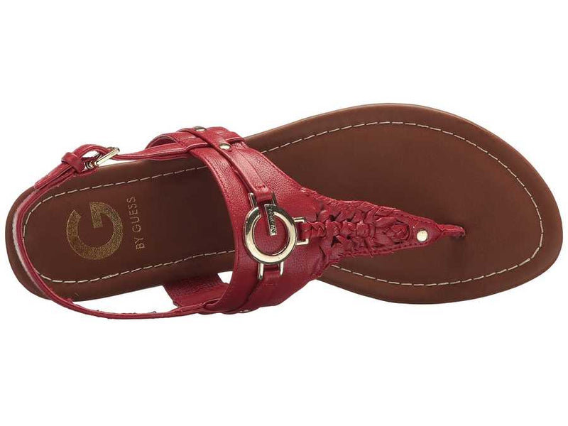 G By Guess Women Red Lemmon Flat Sandals