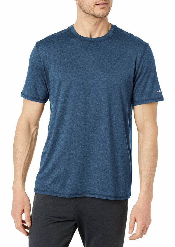 G.H. Bass & Co. Men's Short Sleeve Stretch Performance Crewneck Solid T-Shirt