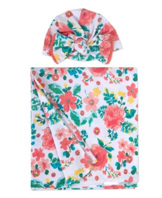 Baby Essentials Rose Floral Swaddle Blanket