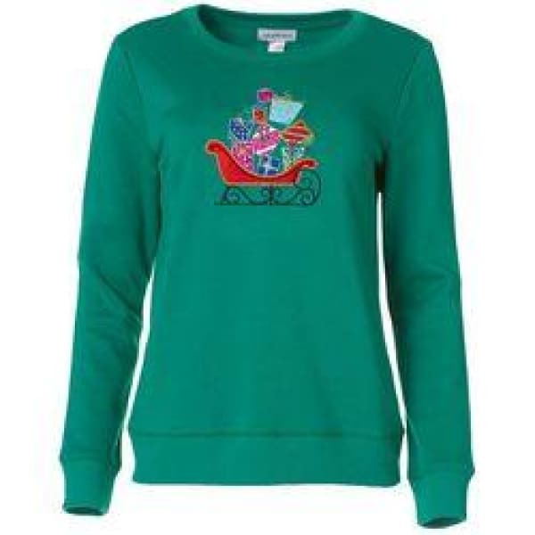 I.B. Diffusion Green Holiday Fleece Pullover - Woman Sweather Hoodie Pullover