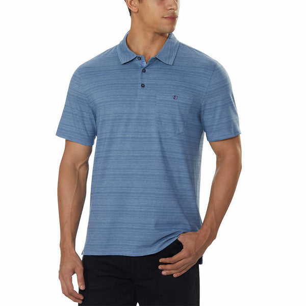 English Laundry Mens Short Sleeve Green Olive Canvas Polo Golf Shirt