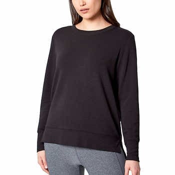 Mondetta Ladies' Lightweight Crewneck Brushed Tunic Sweatshirt