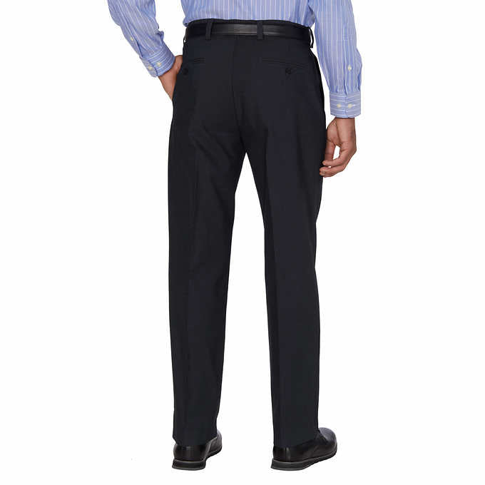 Kirkland Signature Men’s Non-Iron Comfort Pant With Expander Waist Black