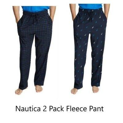 Nautica Mens Sleep Wear Fleece Pajama Pants 2 Pack