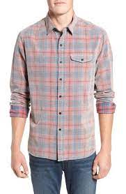 COPPER & OAK Men's Long Sleeve Plaid Corduroy Shirt