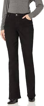 Bandolino Womens Slim Straight Leg Jeans BLACK