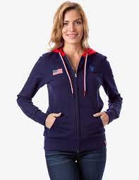 U.S. Polo Assn. Flag Zip Front Hoodie