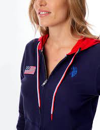 U.S. Polo Assn. Flag Zip Front Hoodie