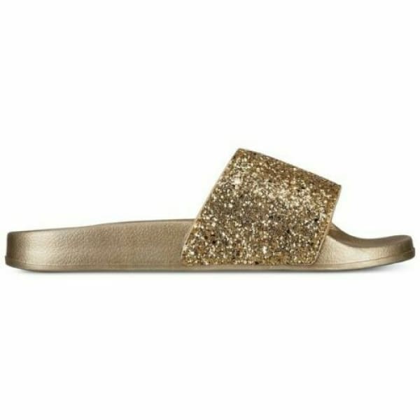 INC International Concepts Glitter Slides Gold - Woman Shoes