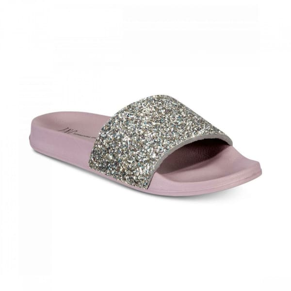 INC International Concepts INC Women’s Glitter Pool Slides Created Pink - Woman Shoes