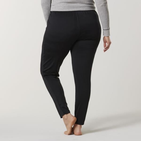 Jaclyn Smith Women’s Plus Microfiber Leggings Black - 2X - Woman Sport Pants and Leggings