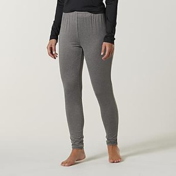 Jaclyn Smith Women’s Plus Microfiber Leggings Grey - L - Woman Sport Pants and Leggings