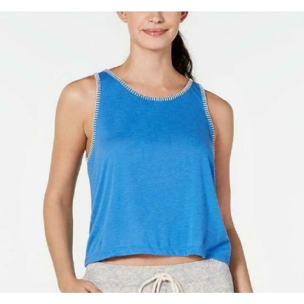 Jenni Intimates Stitch-Trim Pajama Tank Top Blue - Sleepwear