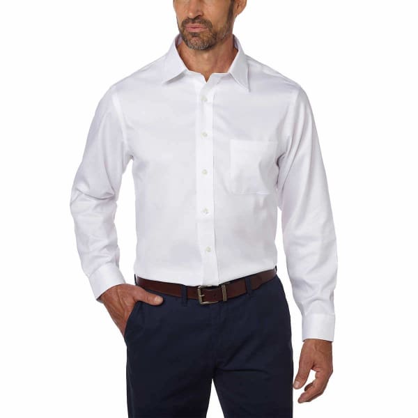 Kirkland Signature Men’s Tailored Fit Dress Shirt - Exact Sleeve Length - M - Men Dress Shirt