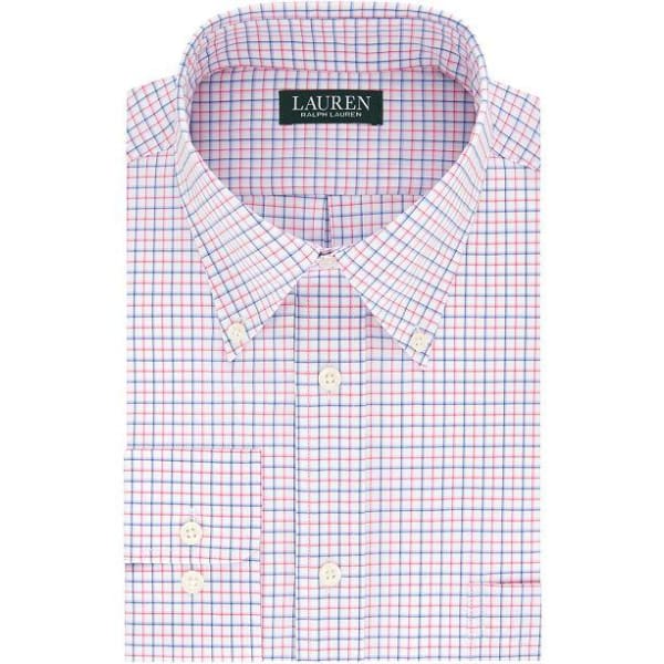 Lauren Ralph Lauren classic fit non-iron men’s dress Shirt purple - L - Men Dress Shirt
