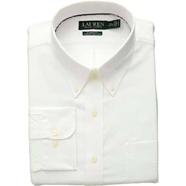 Lauren Ralph Lauren Non-iron Men’s Dress Shirt White - L - Men Dress Shirt