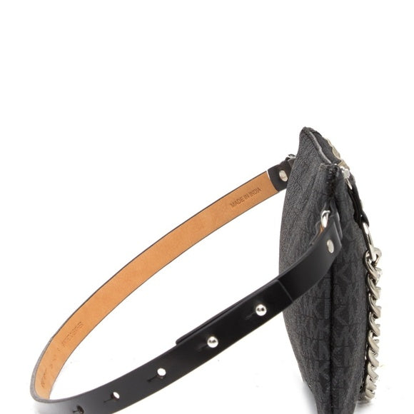 Micael Kors Signature Black Belt Bag #554131