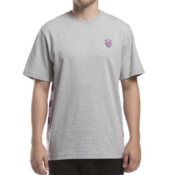 K-Swiss Badged Heather Gray Tee Shirt