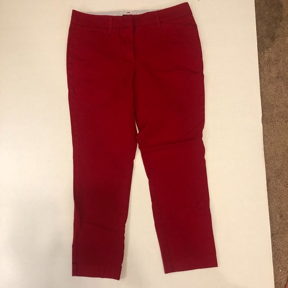 Worthington Red Ankle Pants Office