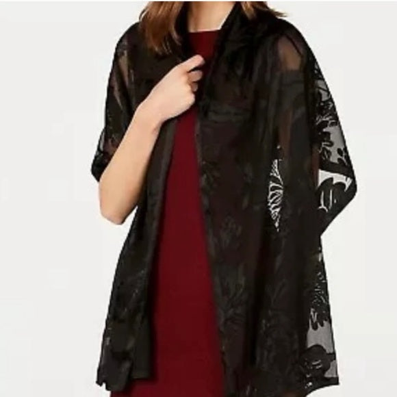 INC INTERNATIONAL CONCEPTS BLACK EVENING WRAP