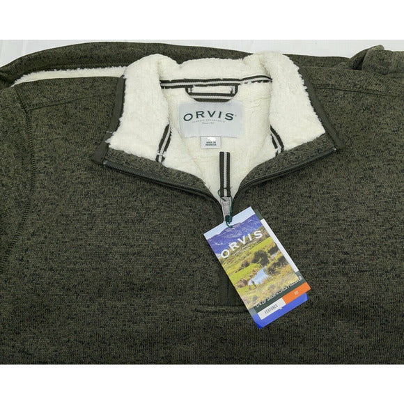 Orvis Brighton 1/4 Zip Sherpa Lined Men's Sweater