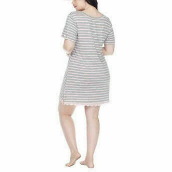 Honeydew 3-Piece Pajama Set, Pink & Gray Stripes