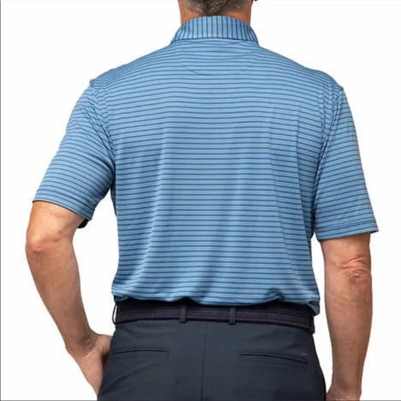 ‏ Greg Norman Men's Play Dry ML75 Tech Performance Golf Polo BLUE