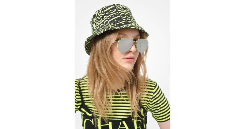 Michael Kors Women`s Newsprint Logo Bucket Hat