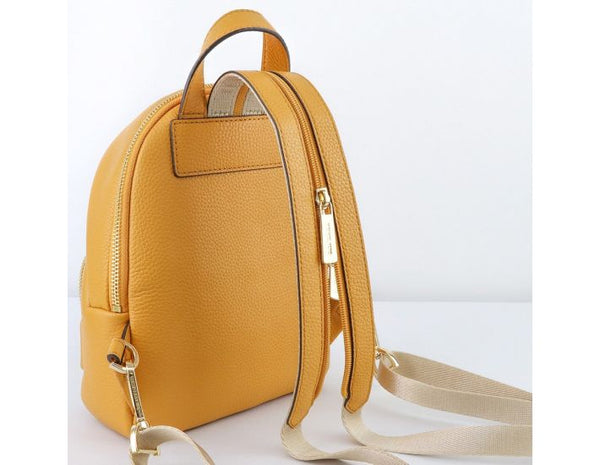 Michael Kors Erin 35T0GERB5L Small Convertible Leather Backpack In Marigold