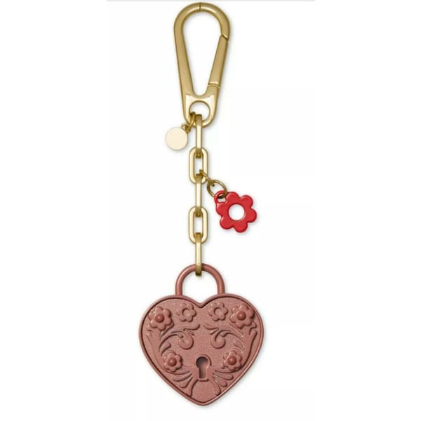 New michael kors Metal Heart Lock Charm keyring look zinc keychain gold rose - keychain