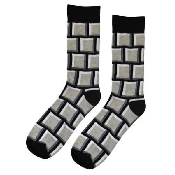 Nintendo Men’s Crew Socks - Super Mario Dungeon Blocks - 14+ - Socks